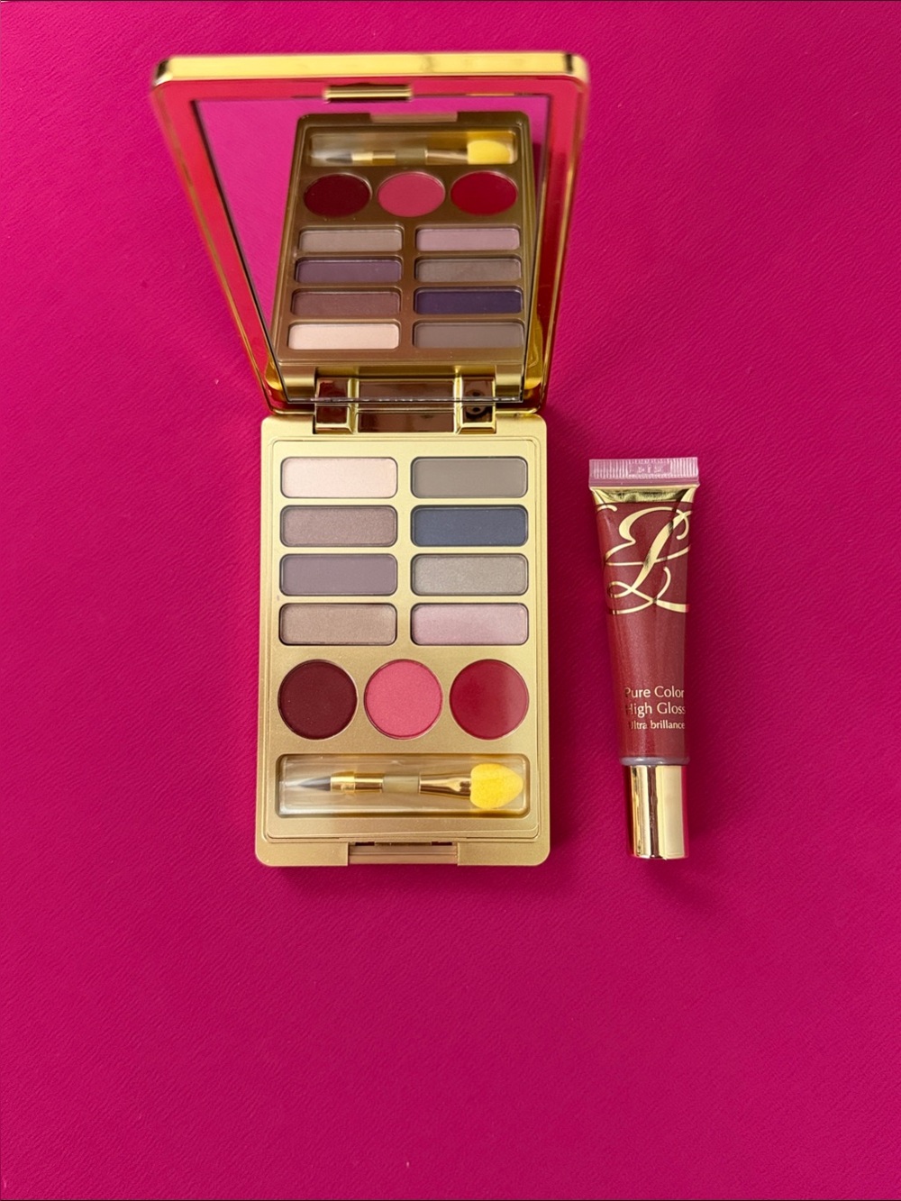 Estée Lauder Eyeshadow & Lip Palette w/Lip High Gloss-Neutral & Pink Shades NWT